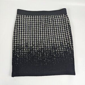 Vintage Karen Kane Wool Blend Ombre Houndstooth Skirt Medium